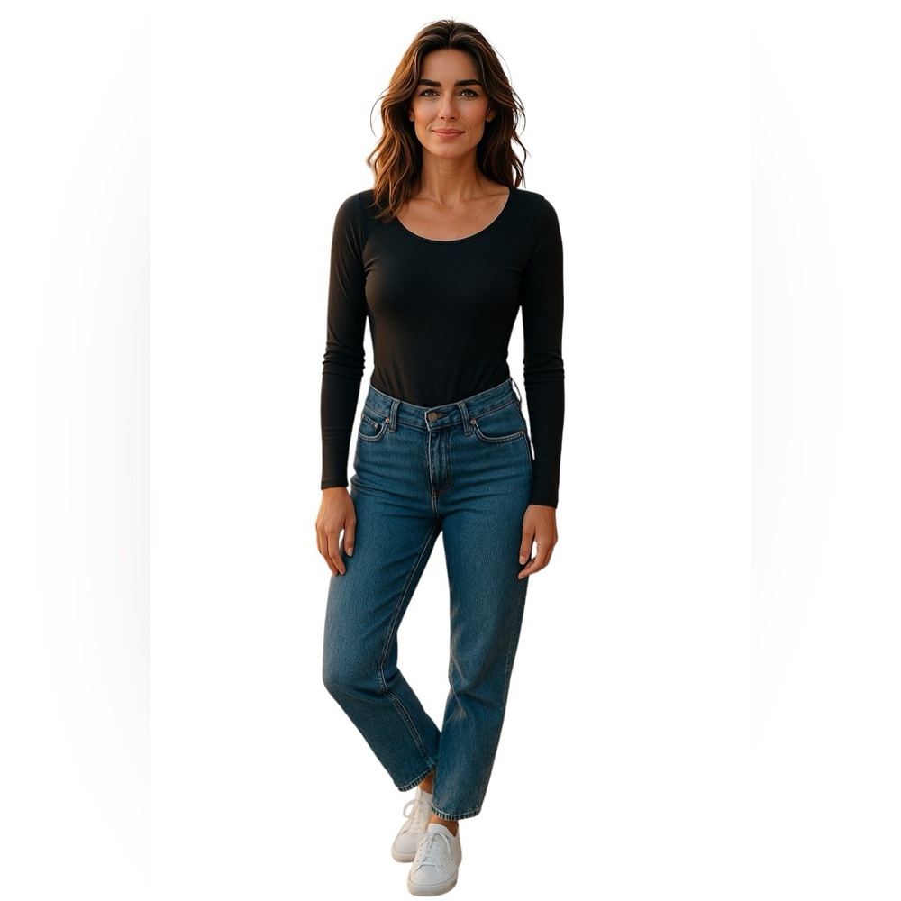 Madewell. Ballet thong Longsleeve scoop back bodysuit.Size M